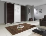 FRONTI Šatní skříň SILVER 255 kaštan wenge / zrcadlo 6860