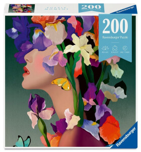 Puzzle Květinová hlava Iris 200 dílků