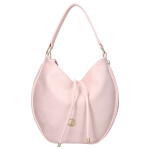 Stylová dámská semišová kabelka na rameno LB Articia, růžová