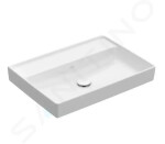 VILLEROY & BOCH - Collaro Umyvadlo 650x470 mm, bez přepadu, bez otvoru pro baterii, CeramicPlus, alpská bílá 4A3368R1