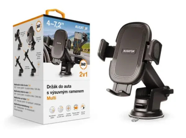 Aligator Držák do auta s výsuvným ramenem HA21 Multi na čelní sklo a palubní desku / univerzální (HA21)