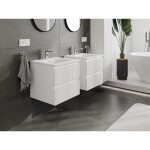 MEXEN/S - Rivel koupelnová skříňka 50 cm s umyvadlem Vela, 2 zásuvky, reliéf , bílá mat 91A20-05047-2-BFF01-W23M01