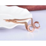 Ocelové náušnice Diana Gold - chirugická ocel, Zlatá