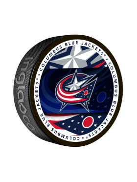 Inglasco / Sherwood Puk Columbus Blue Jackets NHL Medallion Souvenir Collector Puck