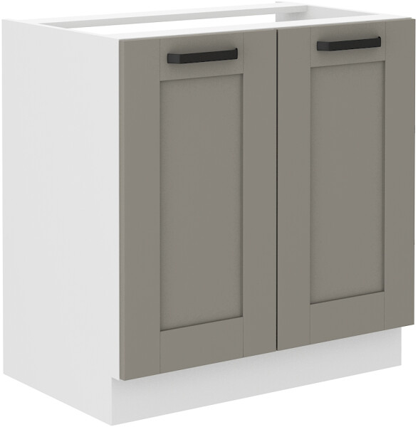 Spodní skříňka pod dřez Luna 80 ZL 2F BB Barva korpusu: Bílá, Barva dvířek: Clay Grey