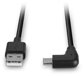 Lindy USB-A - USB-C 90° 1 m černá / USB kabel / USB 2.0 (32001)