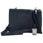 Trendy dámská koženková crossbody kabelka MaxFly Silverio, tmavě modrá