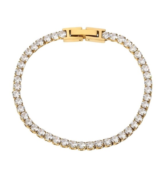 ELENYS Tennis 3 mm – pozlacený náramek 18K žluté zlato Délka náramku: 17,4 cm