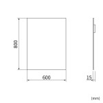 Erga Rectangle, obdélníkové zrcadlo 60x80 cm, ERG-V01-RECTAGLE-6080-CL