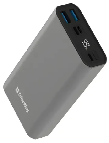 Colorway 20000mAh šedá / Powerbanka / 20W / 2x USB-A QC3.0 / USB-C PD / Lightning (CW-PB200LPH3GR-PDD)