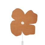 Ferm Living Nástěnná lampička Poesie Brown Clay, hnědá barva, dřevo