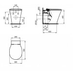 IDEAL STANDARD - Connect Air Stojící WC s AquaBlade technologií, bílá E004201