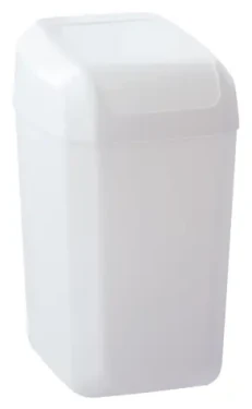 Denox Troya bílá / Odpadkový koš / Houpací víko / 15 l