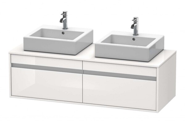 DURAVIT - Ketho Umyvadlová skříňka 43x140x55 cm, 2 zásuvky, lesklá bílá KT6697B2222