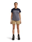 Dámské merino triko s krátkým rukávem ICEBREAKER Wmns 125 Cool-Lite Sphere III SS Tee Colour Block, Midnight Navy Hthr/Midnight Navy/Cb velikost: XS