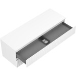 MEXEN/S - Rivel koupelnová skříňka pod umyvadlo 140 cm s deskou, 2 zásuvky, reliéf , bílá mat 91A20-14047-2-BFFC01