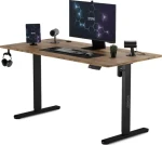 SENSE7 Nojo Pracovní stůl černá-dub / elektricky nastavitelná výška / 140 x 70cm / nosnost 80kg (5902659847027)