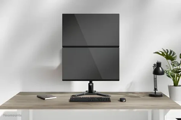 Neomounts DS45-600BL2V černá / Stojan pro dva monitory / velikost 10-32" / nosnost 9 kg / VESA 75x75-100x100 (DS45-600BL2V)