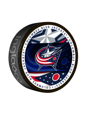 Inglasco / Sherwood Puk Columbus Blue Jackets Medallion Souvenir Collector Puck