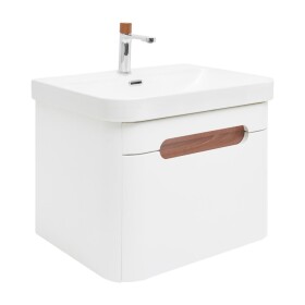 Koupelnová skříňka s umyvadlem a baterií SAT Fusion 57,5x43x45 cm bílá matná mat SATFUSION60WUBA SATFUSION60WUBA