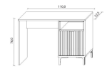 ARTEN (NANO Systems s.r.o.) Psací stůl Piano 1D zlatý dub/černá