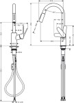 HANSGROHE - Focus M41 Dřezová baterie Focus s výsuvnou sprškou, EcoSmart, chrom 31833000