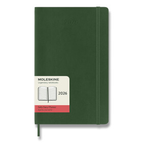 Diář Moleskine 2026 - měkké desky, L, denní, tmavě zelený