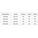 MEXEN - Exo sprchové dveře křídlové 90, transparent, chrom 814-090-000-01-00