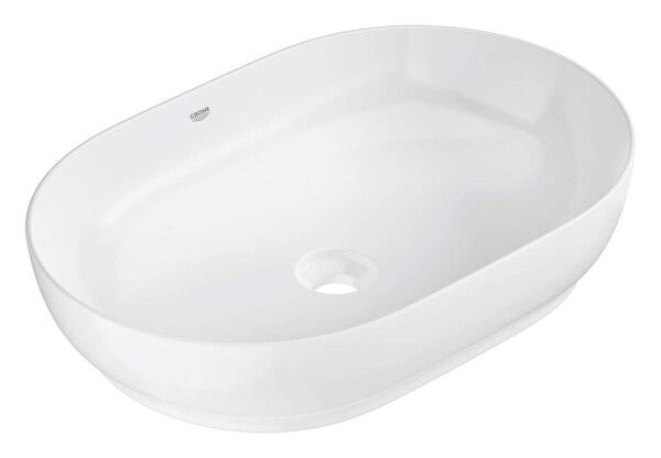 GROHE - Essence Umyvadlo na desku, 60x40 cm, bez přepadu, bez otvoru pro baterii, alpská bílá 103563SH00