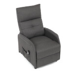 Křeslo polohovací, eletrické, šedá látka.