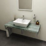 SAPHO - AVICE deska pod umyvadlo 90x50cm, tl.5cm, aquamarine AV096