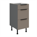 Spodní skříňka Aria ANT 40 D 3S BB - Premium Box Barva korpusu: Antracit, Barva dvířek: GR - Graphite AFM