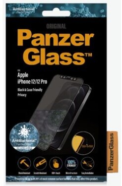 PanzerGlass Tvrzené sklo Privacy Case Friendly AB pro iPhone 12/12 Pro, černá (5711724127113)