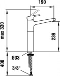 Laufen - Citypro Páková umyvadlová baterie, chrom HF500914100000