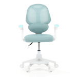 Dětská židle, výškově nastavitelná, modrá síťovina, KA-W8008 BLUE