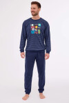 Pánské pyžamo WINNER 308/258 Tmavě modrá vzor - Cornette tmavě modrá - vzor XXL