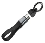 FIXED Clip Cable černá / Kabel USB-C/USB-C / Karabina / USB 3.2 Gen 2 10Gb/s / PD 240W / 4K60Hz