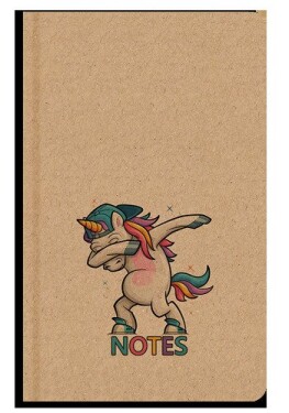 Notes linkovaný A5 Kraft Unicorn