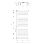 AQUALINE - ORBIT otopné těleso s bočním připojením 450x960 bílá ILO94T