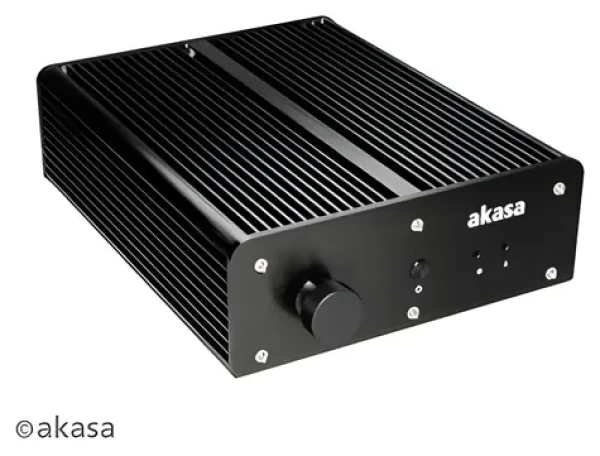 Akasa Pascal MC A-NUC22-M1B / Skříň pro Intel NUC / Pasivní chlazení / IP65 / Hliníková (A-NUC22-M3B)
