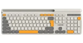 CANYON HKB-W03 béžová / bezdrátová klávesnice / 2.4 Ghz / 105 kláves / CZ/SK layout / 1x AAA (CNS-HKBW03BG-CS)