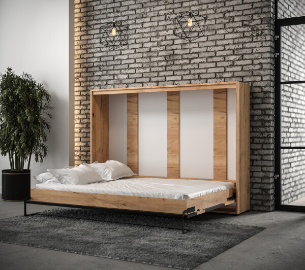 Vyklápěcí postel Case Loft Black - Poziomy Rozměr: 140 x 200 cm