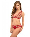 Dámská podprsenka Bralette 2507 Červená s tělovou - Lupo Line červeno-béžová 65F