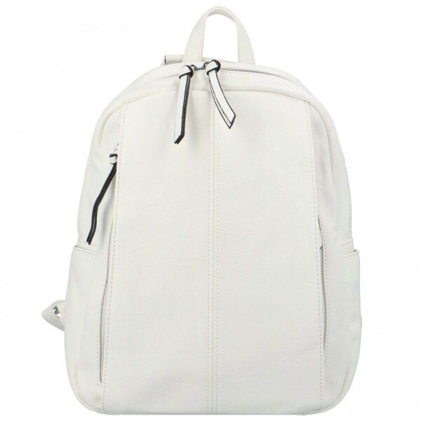 Stylový dámský koženkový kabelko/batoh Cedra, bílý