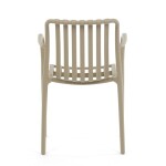 Židle jídelní, stohovatelná, cappucino plast