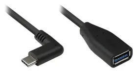 Good Connections USB-C - USB-A OTG černá / Kabel / USB 3.2 Gen 1 / 0,1 m / 5 Gbit/s (2811-OTGW)