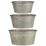 Ib Laursen Plechový obal na květiny Conical Urban Garden S, šedá barva, kov