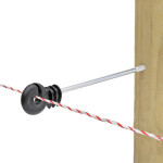 Izolátor pro elektrický ohradník s podpěrou 22 cm, pro vodiče do 12 mm - 10 ks