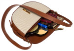 Trendy dámská koženková crossbody kabelka Dalnima, hnědá