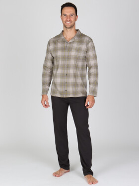 EVONA a.s. Pánské dlouhé propínací pyžamo P RAFAN - P RAFAN L